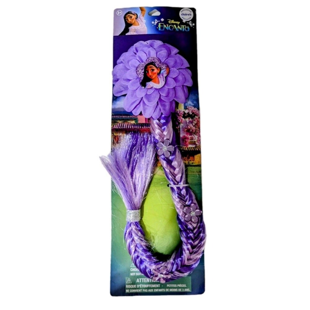 Set‎ of 5 Disney Encanto Isabela Purple Ombre Flower Braid Hair Clip Extension